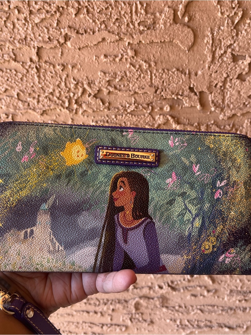 Disney Park Dooney & Bourke Asha Wish Star Wallet New